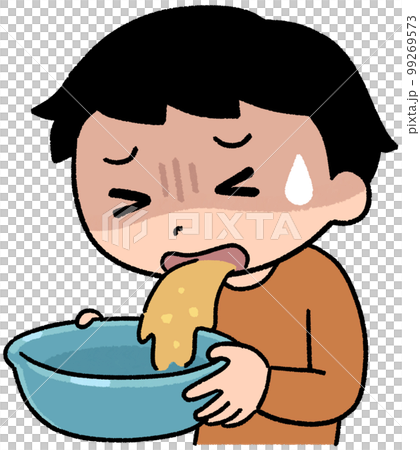 Boy vomiting Boy vomiting 99269573