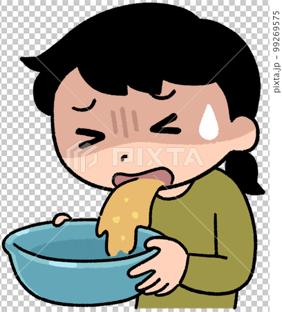 嘔吐する女の子 99269575