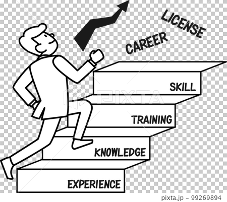 試圖提高他的技能的商人 99269894