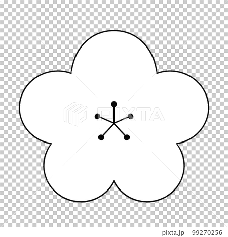 白黒 梅イラストのイラスト素材 [99270256] - PIXTA 