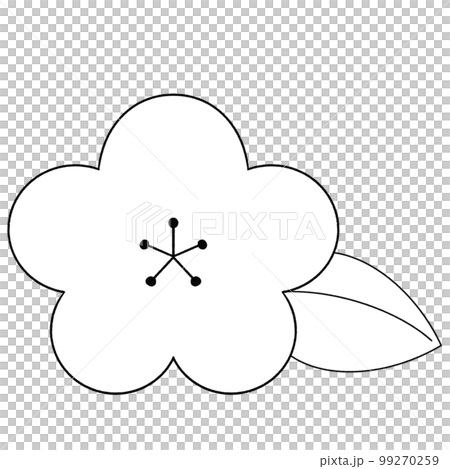 黑白梅花圖 黑白梅花圖 99270259