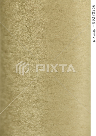和紙による円筒形表現の背景素材（ゴールド） 99270556