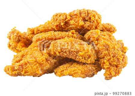 Isolated crispy fried chicken wings Isolated crispy fried chicken wings 99270883