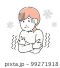寒くて震えている女性 99271918