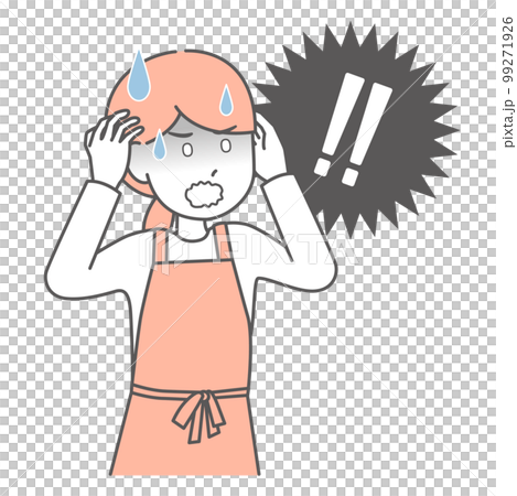 Shocked woman (with exclamation mark) 99271926