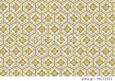 Tortoise shell seamless transparent pattern. Illustration of Japanese pattern. Tortoise shell seamless transparent pattern. Illustration of Japanese pattern. 99272581