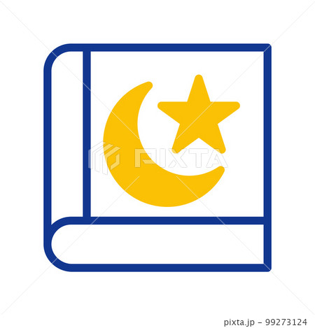 ramadan icon set duotone blue yellow style illustration vector element and symbol perfect. 99273124