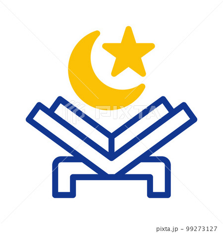 ramadan icon set duotone blue yellow style illustration vector element and symbol perfect. ramadan icon set duotone blue yellow style illustration vector element and symbol perfect. 99273127