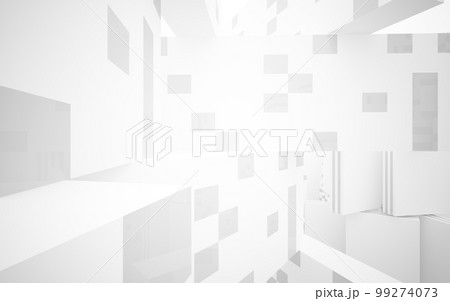 Abstract white interior of the future. 3D illustration and rendering Abstract white interior of the future. 3D illustration and rendering 99274073