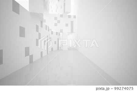 Abstract white interior of the future. 3D illustration and rendering Abstract white interior of the future. 3D illustration and rendering 99274075