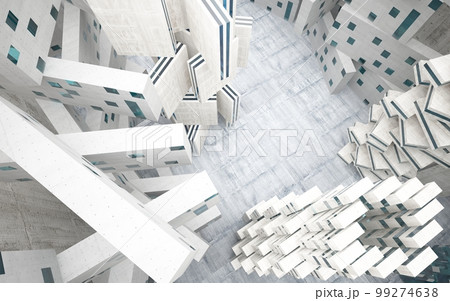 Empty dark abstract concrete smooth interior . Architectural background. 3D illustration and rendering Empty dark abstract concrete smooth interior . Architectural background. 3D illustration and rendering 99274638