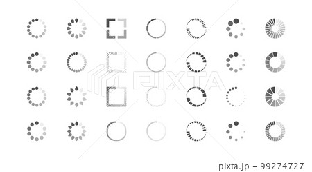 Download sign set. Load icons set. Load system. Data load. Loading bar. Froze computer. Vector stock illustration. Vector illustration 99274727