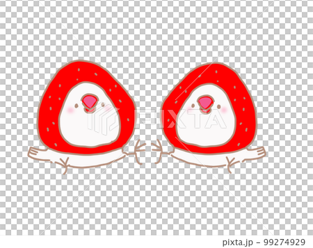 A white sparrow with a strawberry headgear A white sparrow with a strawberry headgear 99274929