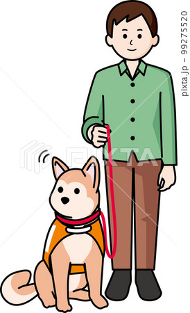 聴導犬と男性 聴導犬と男性 99275520