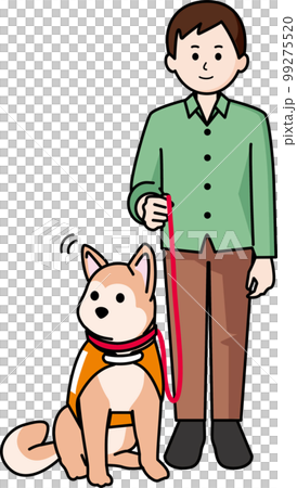 聴導犬と男性 聴導犬と男性 99275520