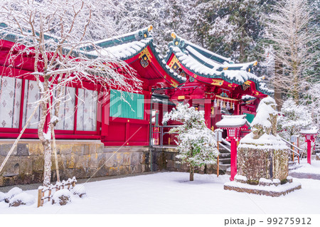 (神奈川県)降雪のあった、箱根神社 (神奈川県)降雪のあった、箱根神社 99275912
