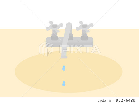 洗面台の蛇口からポタポタ水が出ているイラスト 洗面台の蛇口からポタポタ水が出ているイラスト 99276439