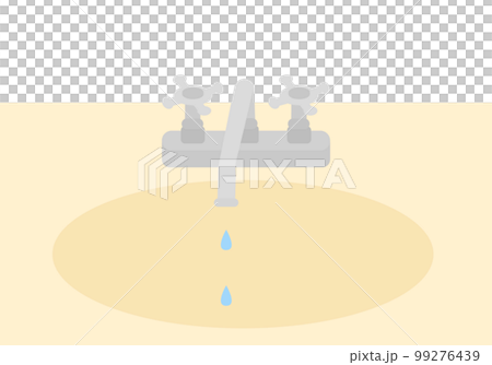 洗面台の蛇口からポタポタ水が出ているイラスト 洗面台の蛇口からポタポタ水が出ているイラスト 99276439