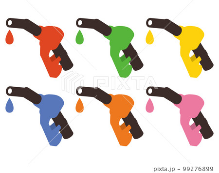 給油ノズルのイラスト　ガソリン　軽油　ハイオク 99276899