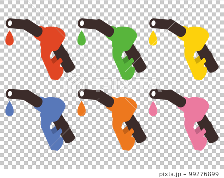 給油ノズルのイラスト　ガソリン　軽油　ハイオク 99276899