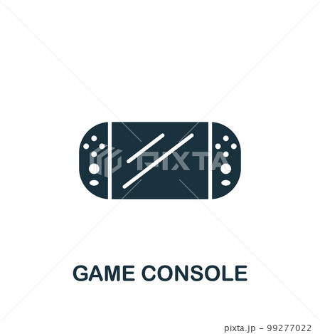 Game console icon. Monochrome simple sign from entertainment collection. Game console icon for logo, templates, web design and infographics. 99277022