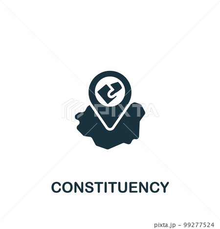 Constituency icon. Monochrome simple sign from...のイラスト素材 [99277524] - PIXTA
