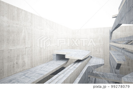 Abstract interior of glass and concrete. Architectural background. 3D illustration and rendering Abstract interior of glass and concrete. Architectural background. 3D illustration and rendering 99278079