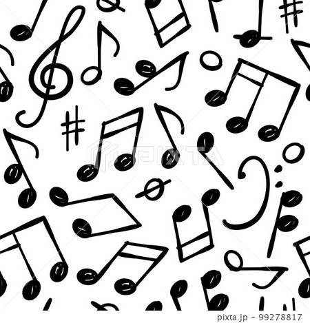 音符のシームレスパターン 99278817