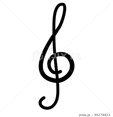 ト音記号の手書き素材 ト音記号の手書き素材 99278823