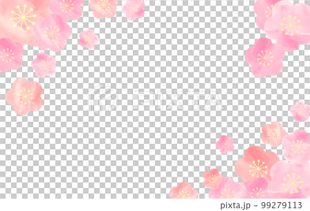 背景素材水彩梅花手繪粉色 99279113