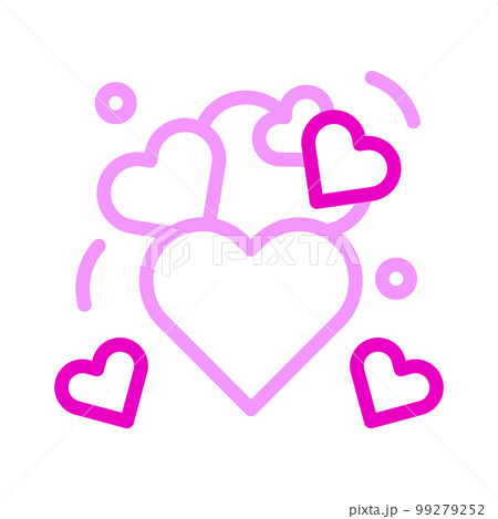 valentine icon set multicolor pink style illustration vector element and symbol perfect. 99279252