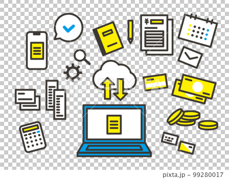 Tax return Invoice system Accounting Online accounting Image material Icon Tax return Invoice system Accounting Online accounting Image material Icon 99280017