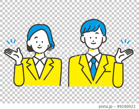 Male and female office worker image material to guide 99280022