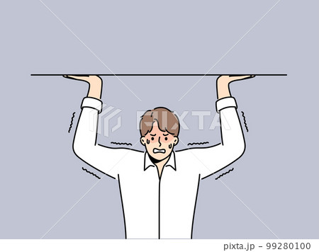 Stressed holding heavy burden Stressed holding heavy burden 99280100