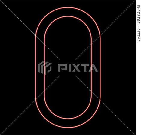 Neon belt for wheel washing machine toothless red color vector illustration image flat style 99282643