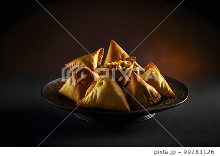 MANDAZI on black background created with generative AI technology 99283126