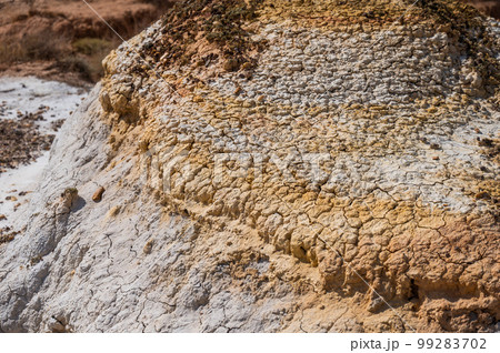 Landscape of multi-colored clay dunes. Mars on earth. Landscape of multi-colored clay dunes. Mars on earth. 99283702