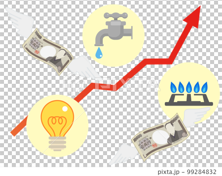 Utility costs (electricity, gas, water, residential image materials Utility costs (electricity, gas, water, residential image materials 99284832