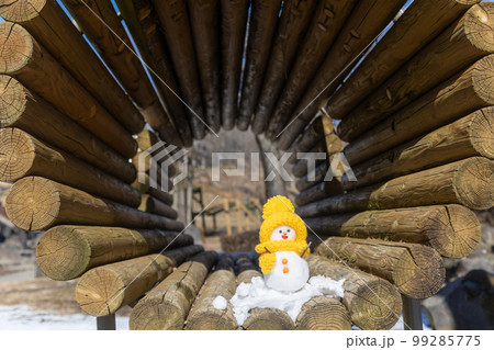 公園の雪だるま 99285775
