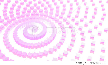 CGブロック　らせん状に並んだキューブ 99286288