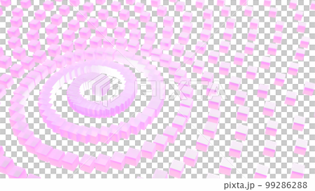 CGブロック　らせん状に並んだキューブ 99286288