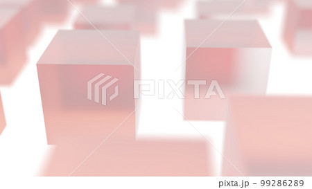 CGブロック らせん状に並んだキューブ CGブロック らせん状に並んだキューブ 99286289