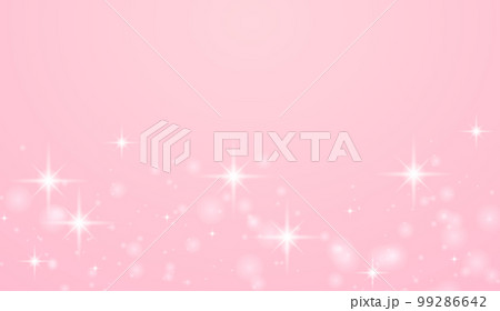 春をイメージしたキラキラ背景。キレイなピンク色の背景イラスト。玉ボケ。パーティクル。 春をイメージしたキラキラ背景。キレイなピンク色の背景イラスト。玉ボケ。パーティクル。 99286642