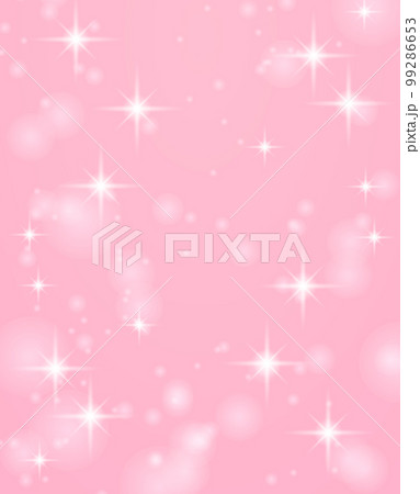 春をイメージしたキラキラ背景。キレイなピンク色の背景イラスト。玉ボケ。パーティクル。 99286653