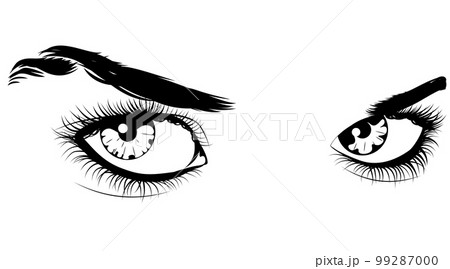 Black and white eyes and brows Black and white eyes and brows 99287000