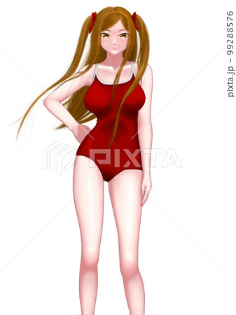 水着の女の子のイラスト素材 [99288576] - PIXTA