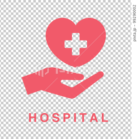 Icon of hands wrapping a cross heart 99290002