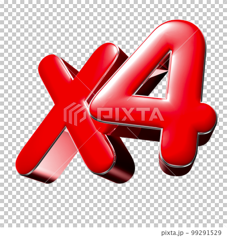 X4 red 3D. X4 red 3D. 99291529