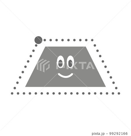 Dotted trapezium shape for tracing lines for preschool and kindergarten school kids for drawing practice Dotted trapezium shape for tracing lines for preschool and kindergarten school kids for drawing practice 99292166