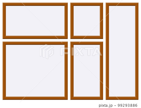 Wooden picture frame vector illustration isolated on white Wooden picture frame vector illustration isolated on white 99293886